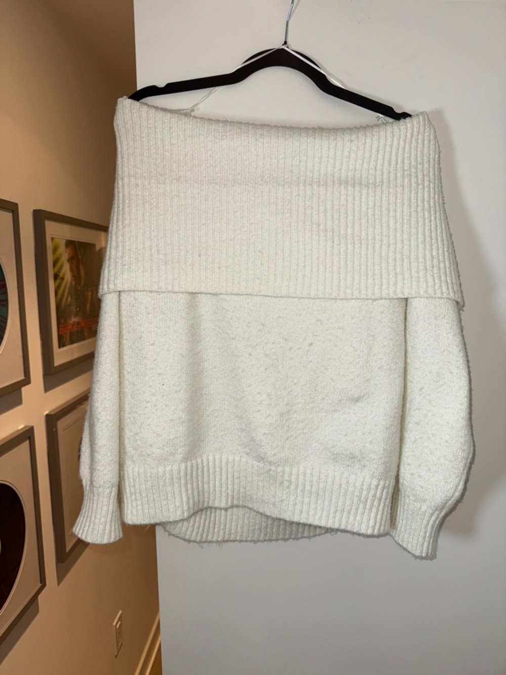NWOT BP Cozy Off-Shoulder Cream Women's Sweater Top - Size XL